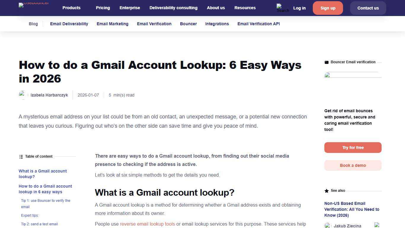 How to do a Gmail Account Lookup: 6 Easy Ways in 2026 - Usebouncer
